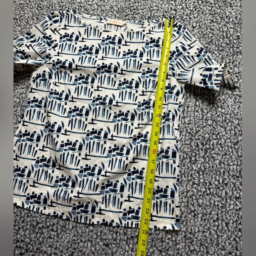 Tory Burch Cotton Geometric Patterned Blouse